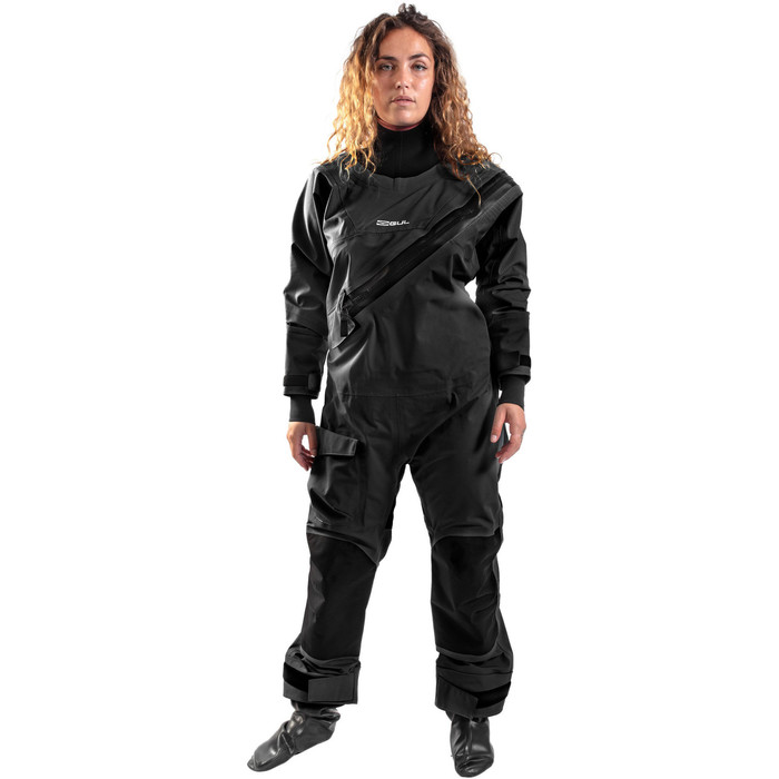2024 Gul Womens Dartmouth Eclip Zip Drysuit & Free Underfleece GM0383-B9 - Black